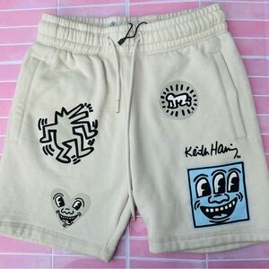 PALACE Beige Graphic Athletic Shorts